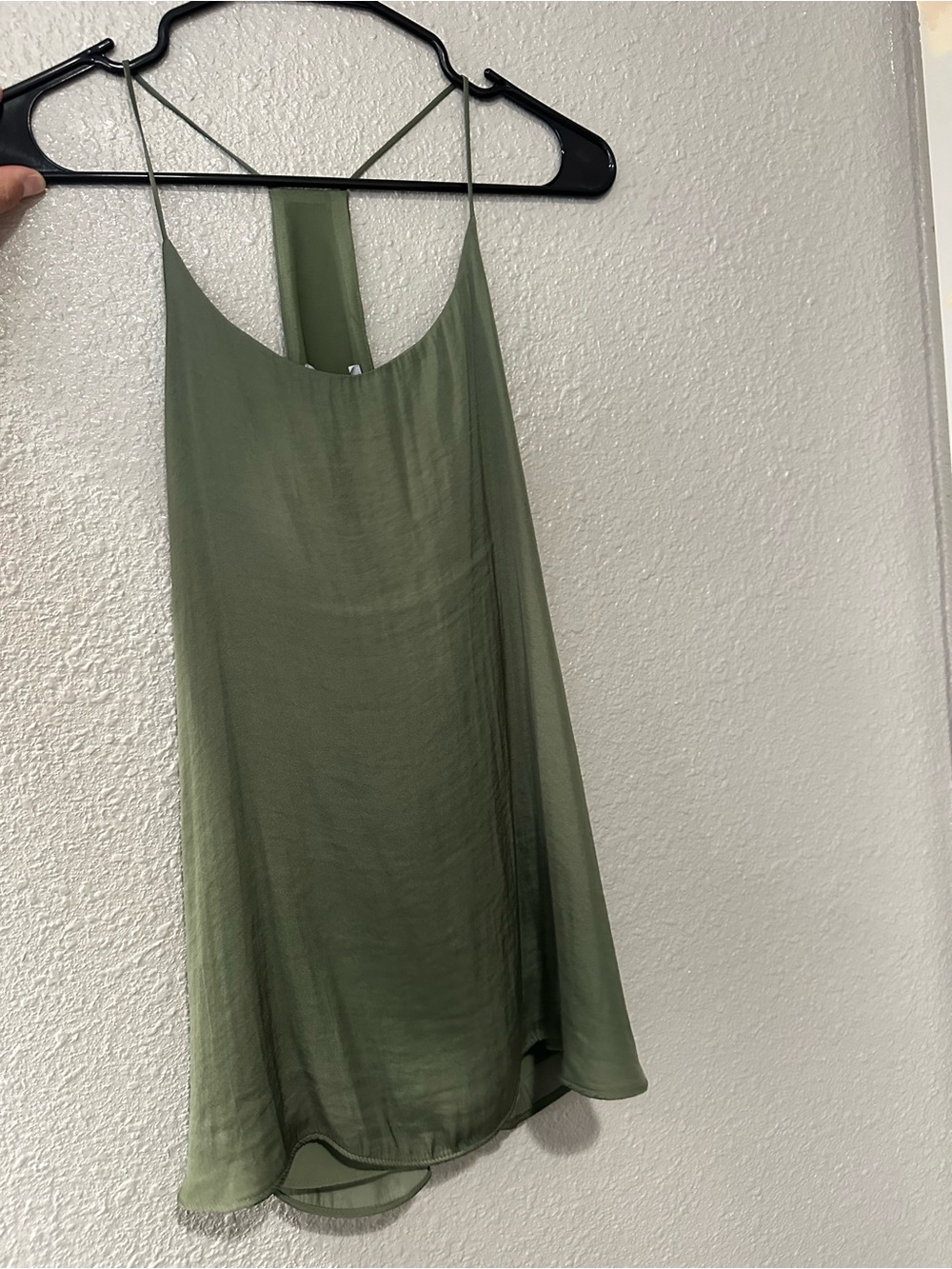 Naked Zebra Olive Green Spaghetti Strap Camisole